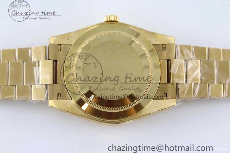 MiroTime 0121 Day Date 40mm YG 904L Steel TWF 1:1 Best Edition White Dial on YG Bracelet A FreshLook 2368